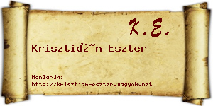 Krisztián Eszter névjegykártya