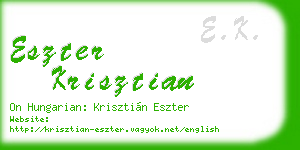 eszter krisztian business card