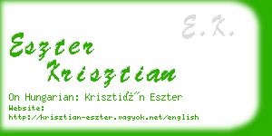 eszter krisztian business card